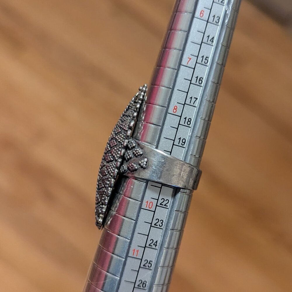 Intricate Filigree Boho Goth Tribal Sterling Silver Ring Witch Oblong Festival 9 - Picture 7 of 8